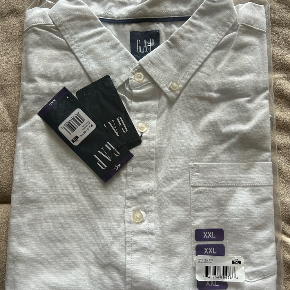 GAP Men's White Shirt - XXL